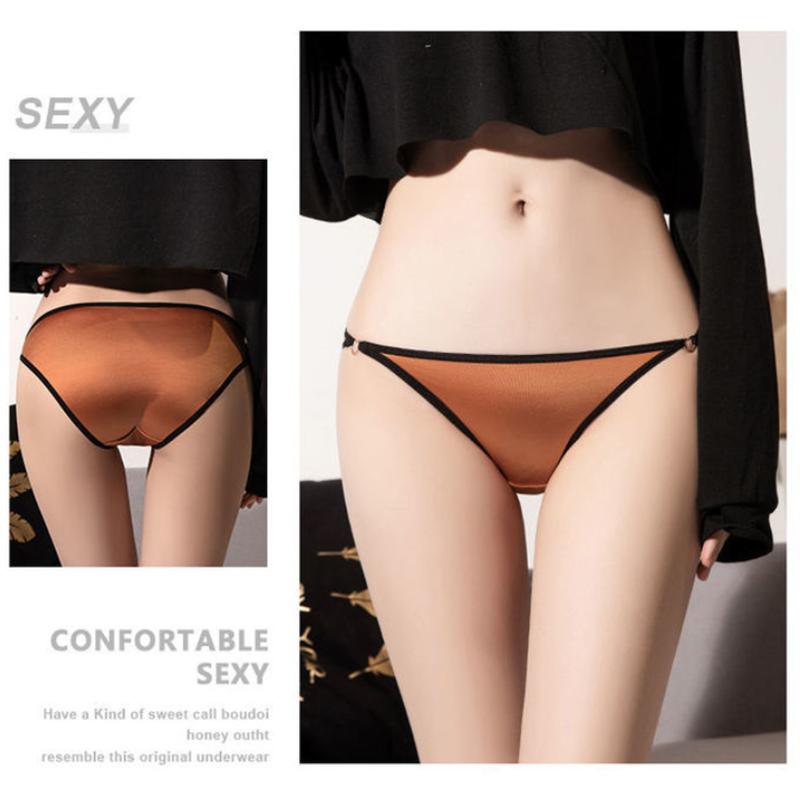 Ice Silk Women's Panties Comfortable and Breathable Low-waist Women's Panties Pure Cotton Crotch Briefs