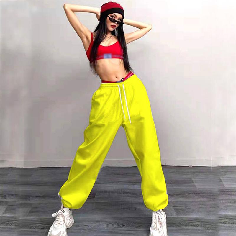 Candy Color Trousers Solid Color Casual Sports Pants Jazz Hip-hop Loose Leggings Sweatpants