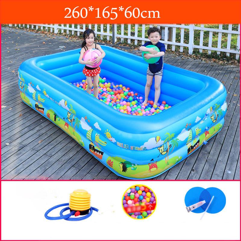 Thicken Children's Inflatable Swimming Pool Household Adults Super Large Family Children's Paddling Pool Baby Bathing Bucket