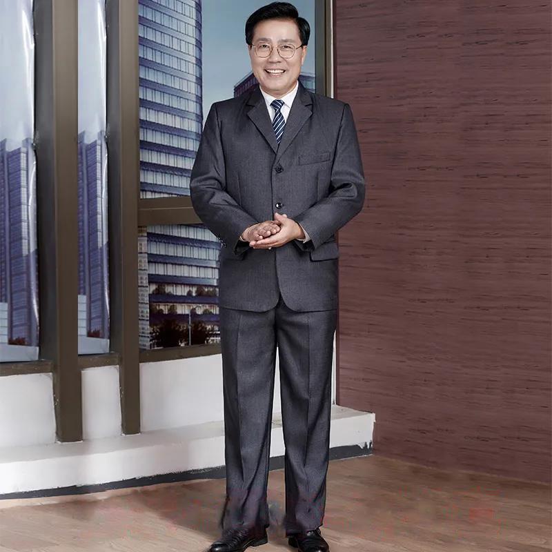 Middle-aged Men's Suits Father Loose Business Casual Professional Formal Wear Middle-aged Dad Suit Wedding Dress