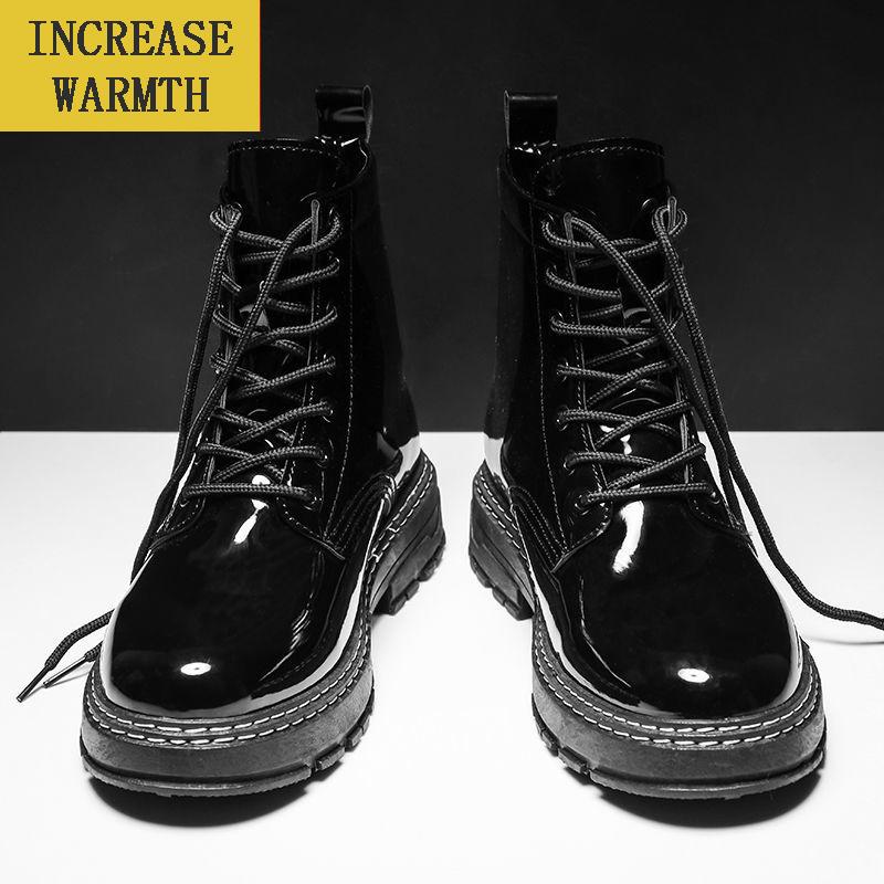 Men's Shoes Autumn and Winter Martin Boots Trend All-match Outdoor Leisure High-top Leather Boots