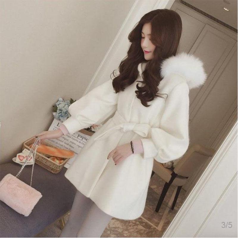 Plus Size Winter and Autumn Lattice Coat Thickening Woolen Cloth Overcoat