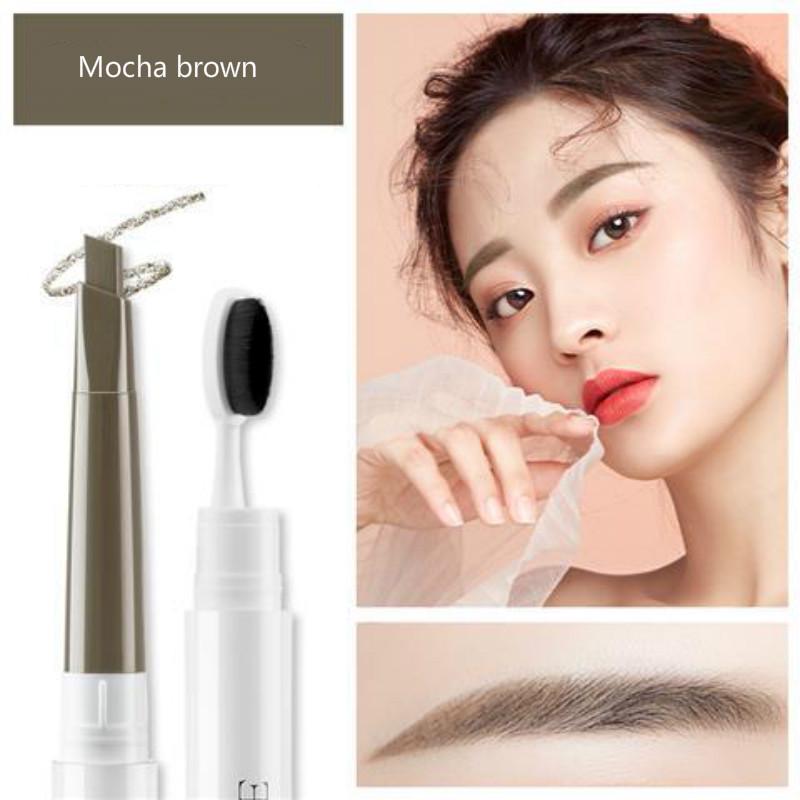 New double-headed eyebrow pencil waterproof and sweatproof Naturally durable Beginner girl