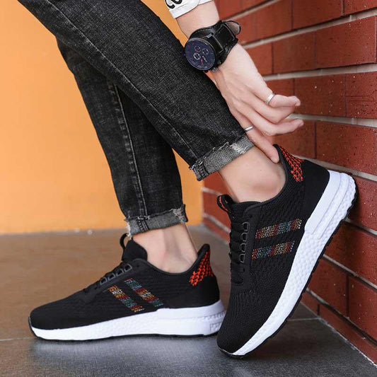 Plus Size 39-44 Summer Men Mesh Sneakers Basketball Shoes Lightweight Breathable Running Shoes Deodorant Tennis Shoes