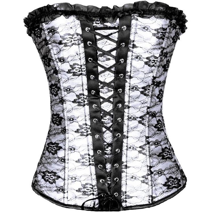 Steel Boned Corset Double Steel Boned Long Line Edwardian Underbust Waist Corset Top Abdomen Belt