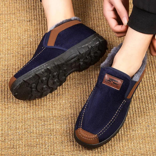 Autumn and Winter Cloth Shoes Men's Casual Slip-on Breathable Non-slip Warm Shoes Men's Shoes