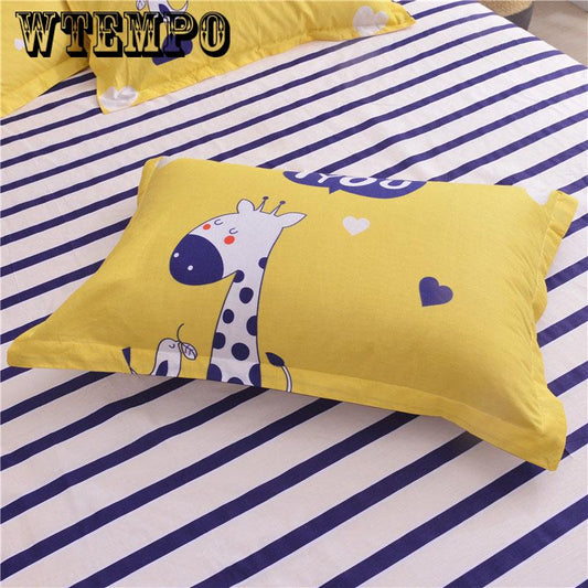 4pcs Giraffe Bedding Set Bedclothes Include Duvet Cover Bed Sheet Soft Pillowcase