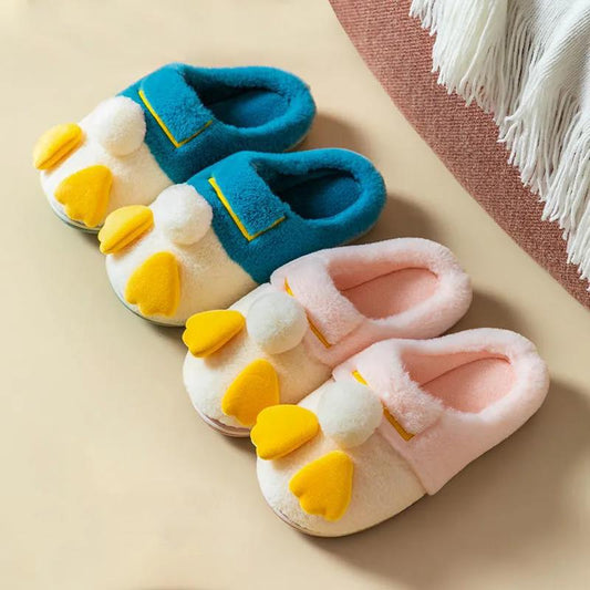 Winter Warmth Couple Plush Household Non-slip Platform Confinement Shoes