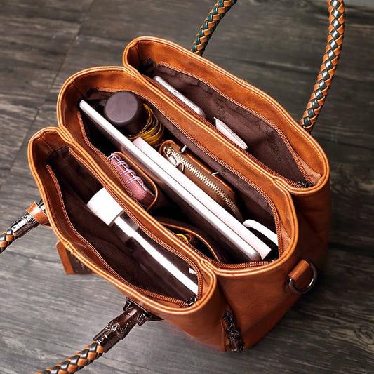 Women's Bag Fashion Shoulder Messenger Korean Version of The Wild Autumn Winter Female Casual Leather Leather Killer Handbag
