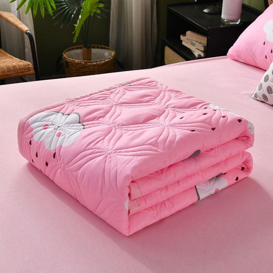 Summer Skin-friendly Thin Printing Air-conditioning Quilt Single Double Washed Cotton Summer Cool Quilt