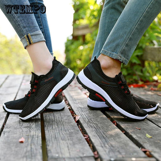 Women Men Mesh Breathable Casual Shoes Running Shoes Lightweight Outdoor Sneakers Size 35-44