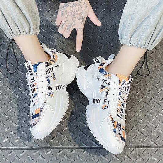 Fashion Men's Sports Shoes Leisure All-match Heightening Shoes Outdoor Running Breathable Clearance Shoes