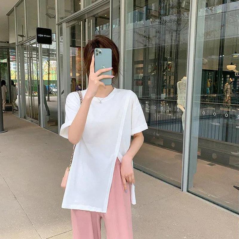 Summer Personality Tops Women Ladies Loose Short Sleeve T-shirt Blouse