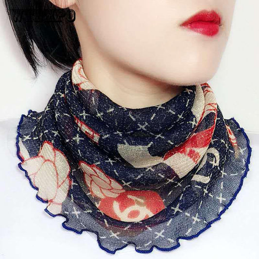 Women Sunscreen Scarf Neck Mask Summer UV Protection Breathable Thin Mask Outdoor Silk Scarf