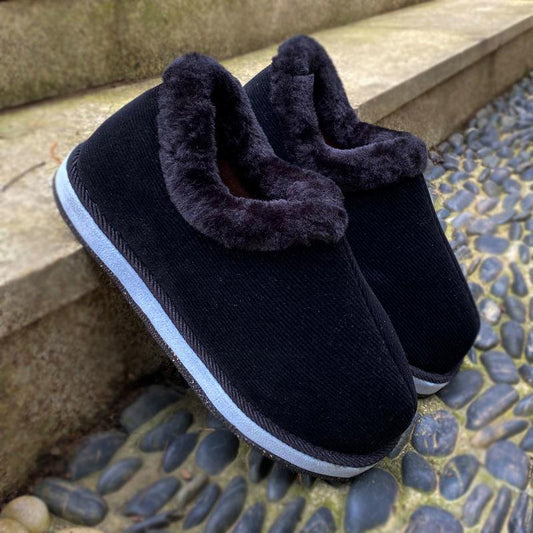 Winter Men's Handmade Cotton Shoes Women's Plus Velvet Thickened Warmth Non-slip Home Warmth Breathable and Comfortable Cotton Shoes