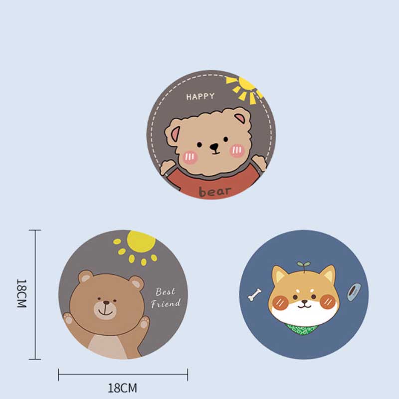 1pcs/2pcs Cartoon Coaster Diatom Mud Absorbent Pad Cute Wash Pad Dining Table Heat Insulation Anti-scalding Tea Coaster