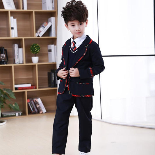 British School Uniform Kindergarten Uniform Wear Kids Primary School Wear Students Children Chorus Costume 5pcs Set