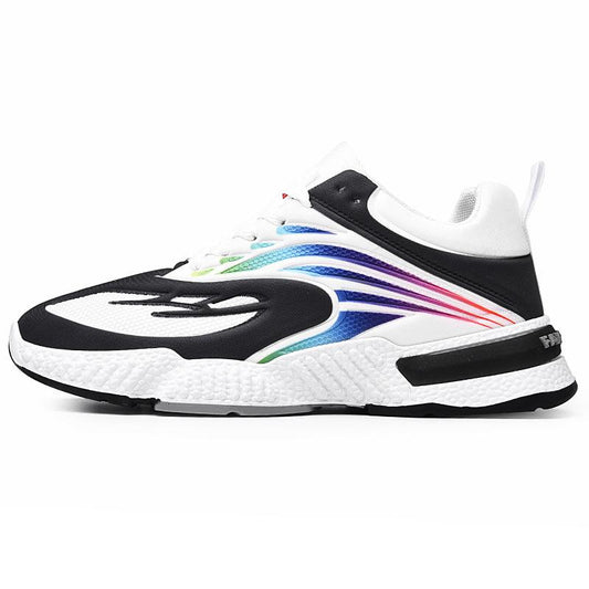 Spring and Autumn Soft-soled Men's Shoes Soft Surface Breathable Fly Woven Casual Shoes All-match Men's Sports Running Shoes