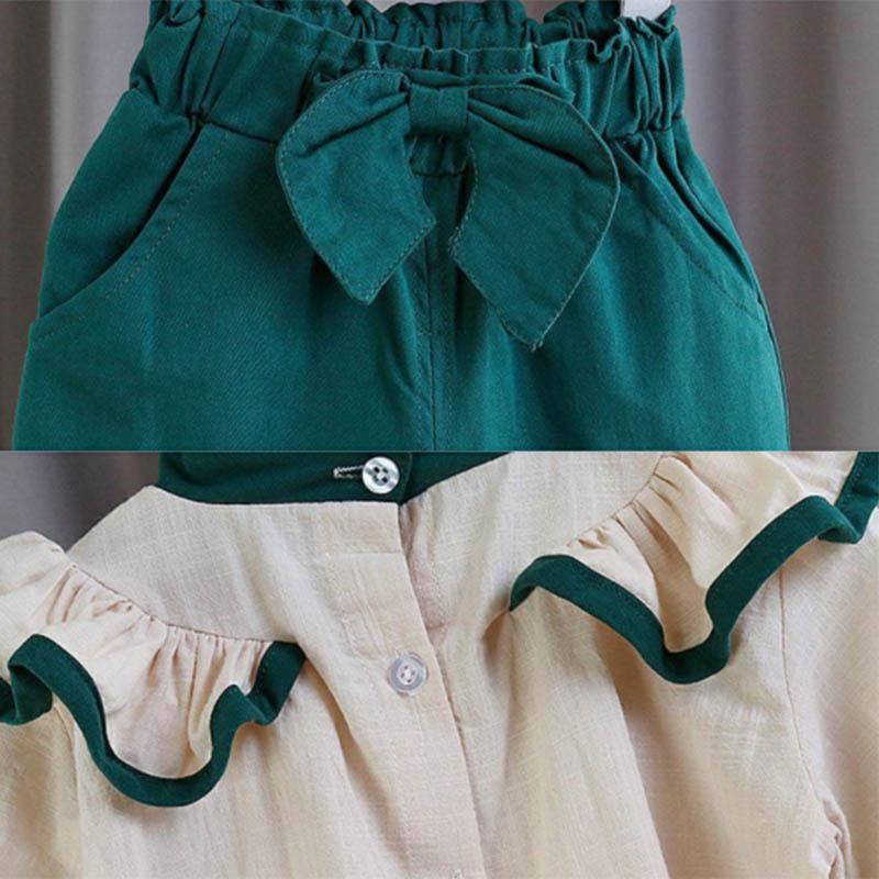 Children's Clothing Girls Spring and Autumn Clothing Suit Shirt Baby Girl Cute Spring Little Girl Long-sleeved Pullover Two-piece