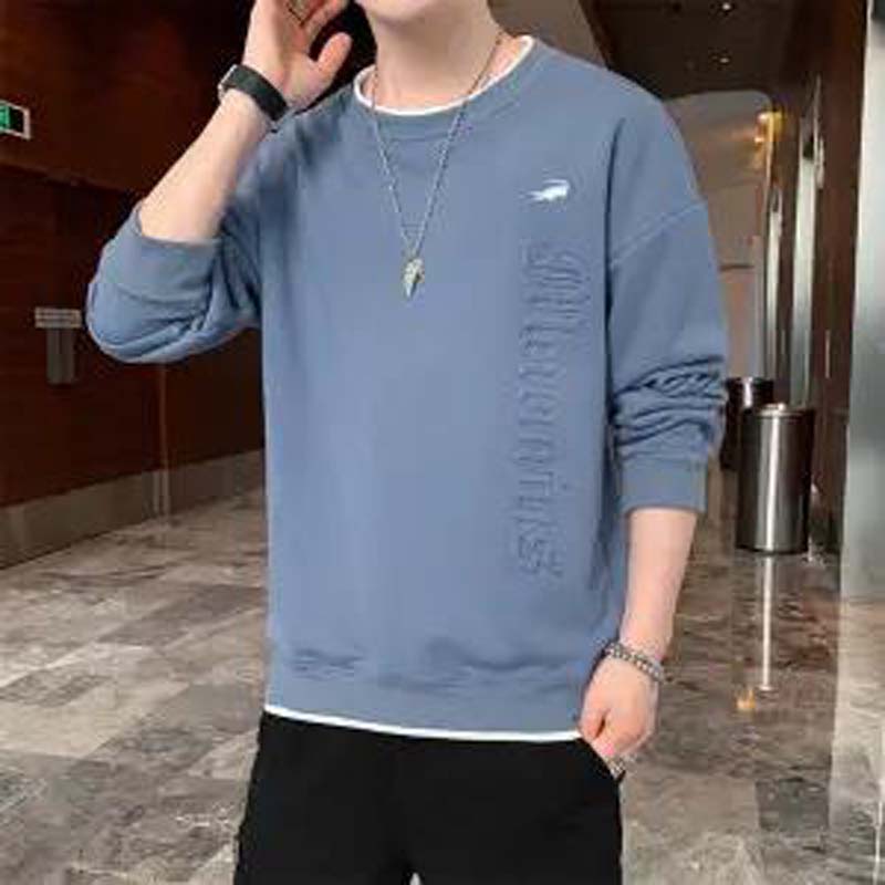 Sweater Men's Spring and Autumn Loose Tide Fashion Student Round Neck Clothes All-match Long-sleeved T-shirt
