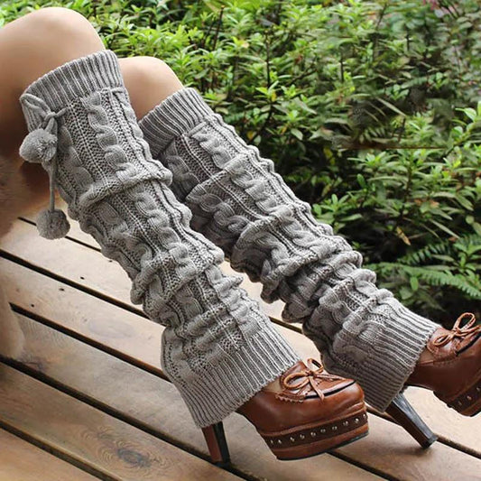 Delicious High-chanvet Pile of Pile of Stockings, Women's Protective Knee Thick Warm Winter Essential Old Cold Legs