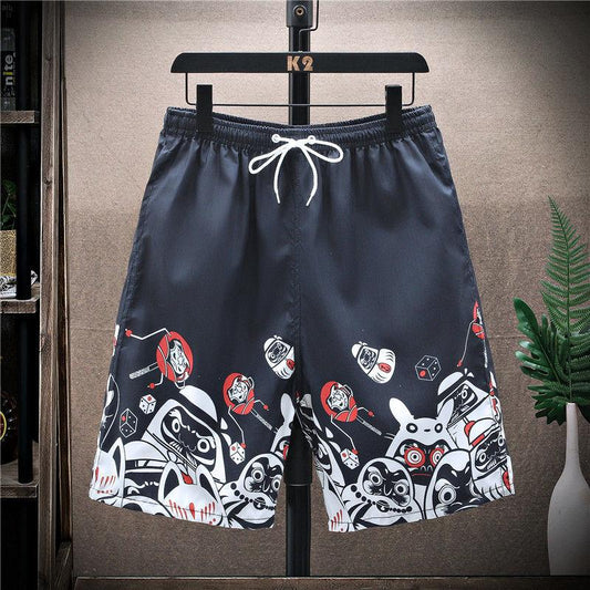 Beach Shorts Men's Swimming Shorts Quick-drying Shorts Can Be Launched Into The Water Couple Loose Style Spring Beach Men's Five-point Anti-awkward