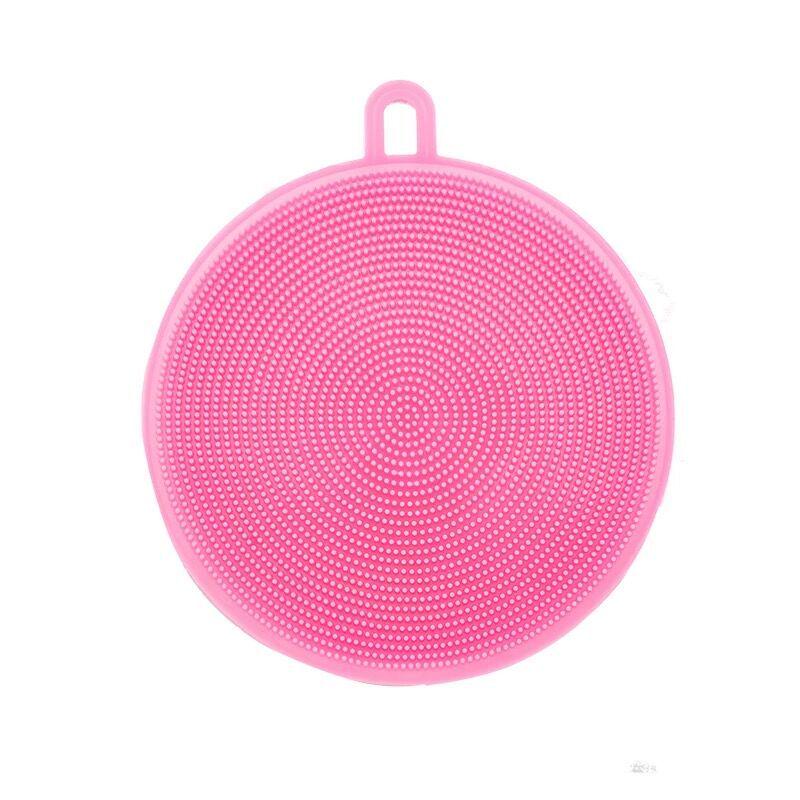 Dishwashing Scrubber Silicone Bowl Cleaning Brush Scouring Pad Pot Pan Wash Kitchen Cleaner