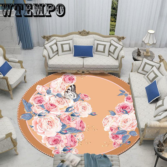 Chinese round carpet vintage wind carpet living room carpet soft room carpet sofa cushion yoga mat