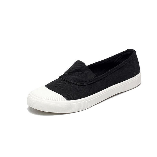 Canvas shoes spring female white shoes wild flat student shoes shallow casual shoes