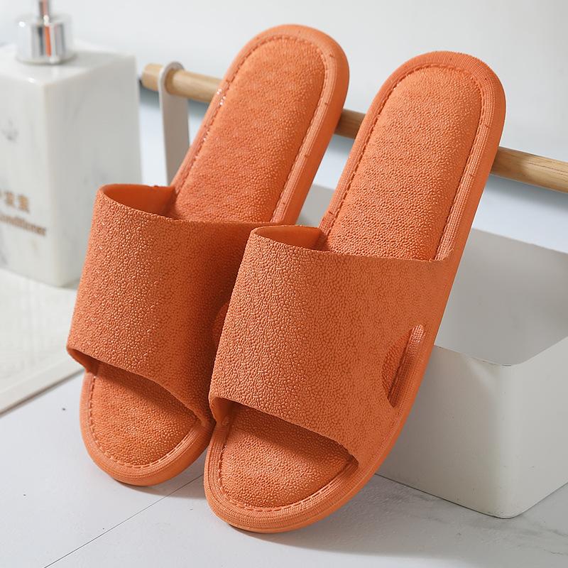 Simple Bread Bottom Slippers Japanese Comfortable Couple Bathroom Slippers Soft Bottom Non-slip Sandals and Slippers for Men and Women Home Sandals