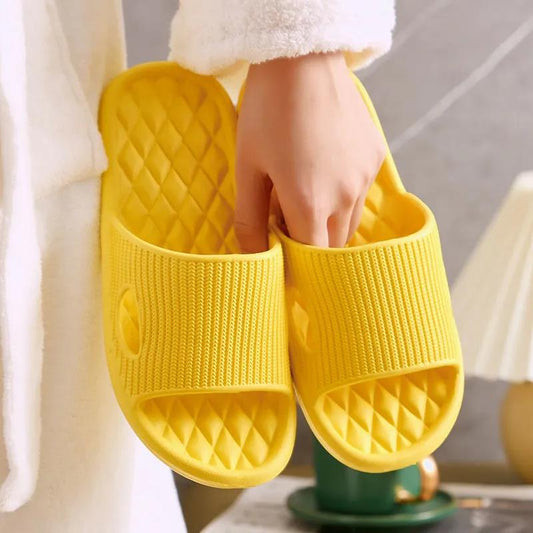 Men and Women Spring and Summer Slippers Indoor Non-slip Couple Plastic Soft Bottom Slippers