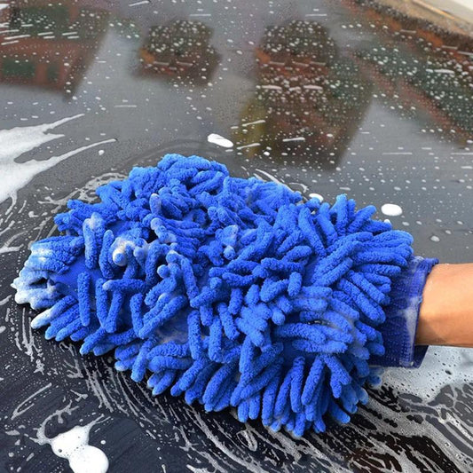 Chenille Car Wash Gloves Cleaning Tools Soft and Super Strong Decontamination Does Not Hurt The Car Paint Short-haired Gloves Super Absorbent