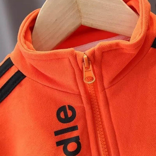 Children's Clothing Boys Spring and Autumn Clothing Suits Baby Middle and Small Children Spring Zipper Jacket Pants Two-piece Fashion Cute Sportswear