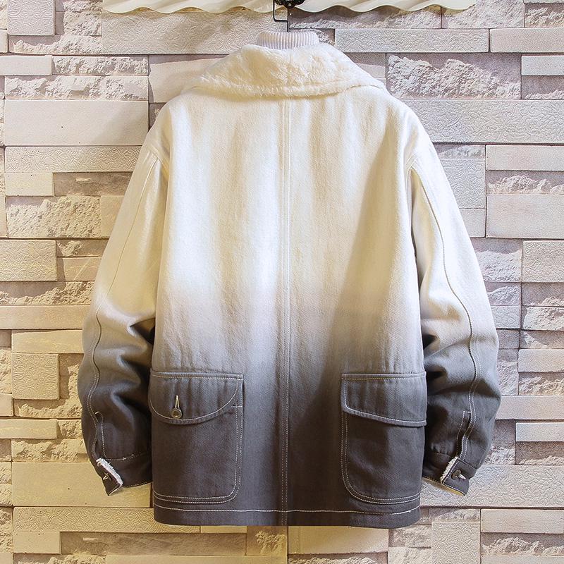 Loose Casual Top Large Size Gradient Denim Jacket Men's Denim Jacket Men's Spring and Autumn