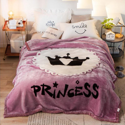 Coral Fleece Blanket Double-thickened French Fleece Sheets Double-sided Fleece Duvet Keeps Warm In Autumn and Winter