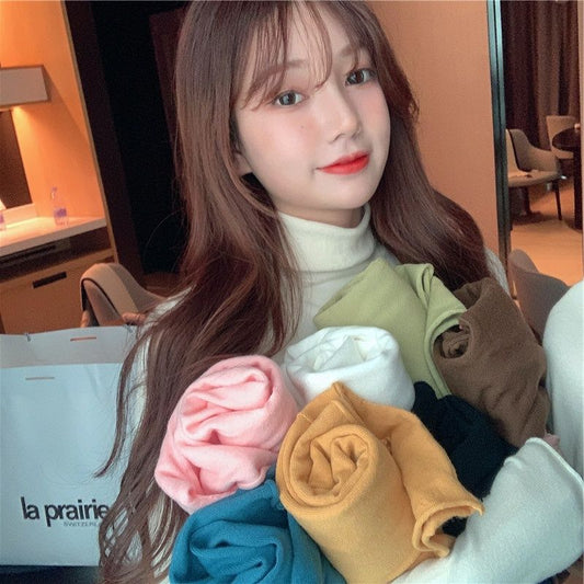 Turtleneck Women Pullover Sweater Spring Jumper Knitted Basic Top Fashion Autumn Long Sleeve Korean Ladies Clothes