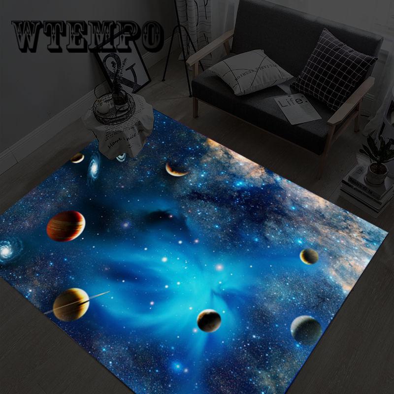 Modern 3D Dream Aesthetic Star Art Carpet Living Room Tea Table Bedside of Bedroom Space Rug