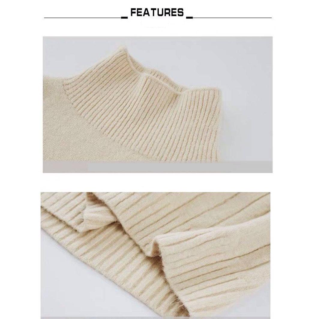 Two-piece Vest Dresses and Sweaters Girl's Winter Long Pullover Female Slim Thick Warm Sweater