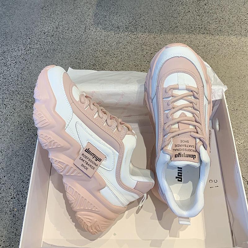 Fashion Student Breathable Shoes Spring and Summer Versatile Platform Sneakers Casual Outdoor Running Shoes