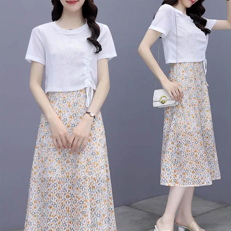 Western Style V-neck Drawstring Top Women's Short-sleeved Spring and Summer Korean Version All-match Design White Lace Shirt