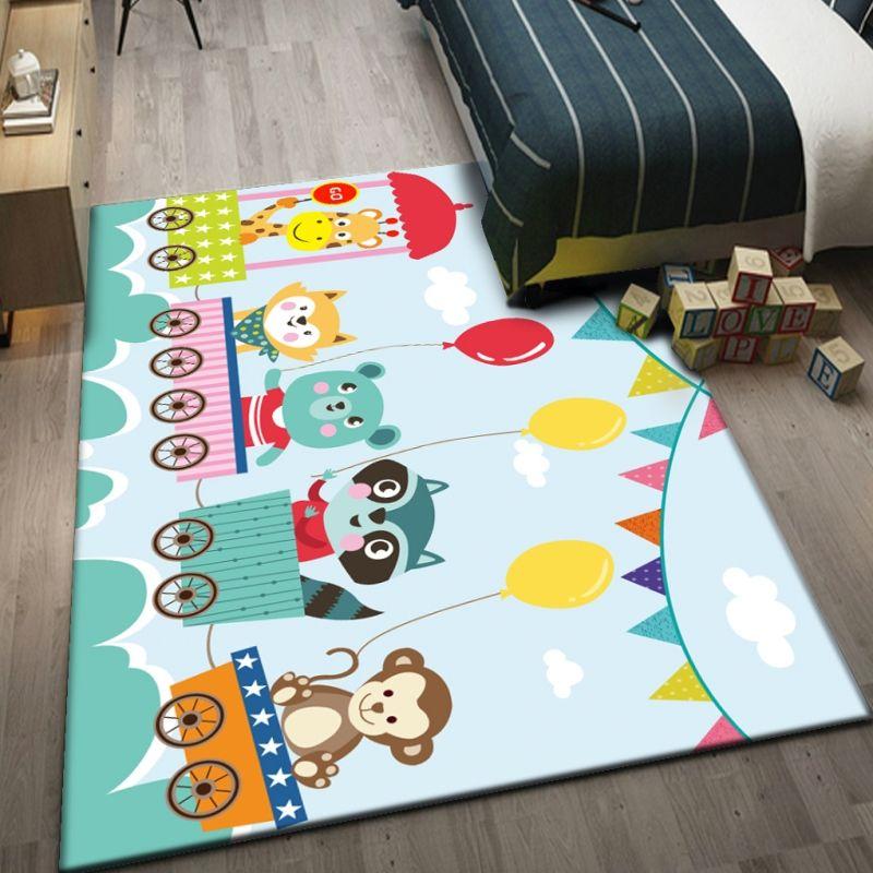 Cute Cartoon Children Rug Bedroom Anti-fall Puzzle Game Crawling Blanket Bedside Blankets
