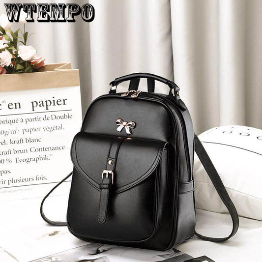 Women Leather Backpacks For Girls Sac a Dos School Backpack Ladies Casual Daypacks Mochilas