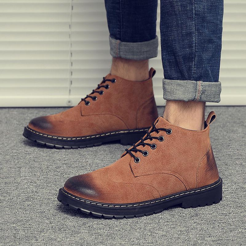 Men Winter Shoes High To Help Martin Boots Tooling Boots Men Casual Shoes Mens Boots Chelsea Shoes