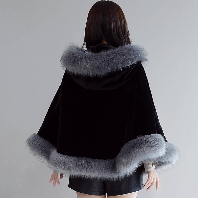 Women Coat Luxury Womens Ladies Faux Mink Cashmere Wedding Winter Long Fur Coat Shawl Cape