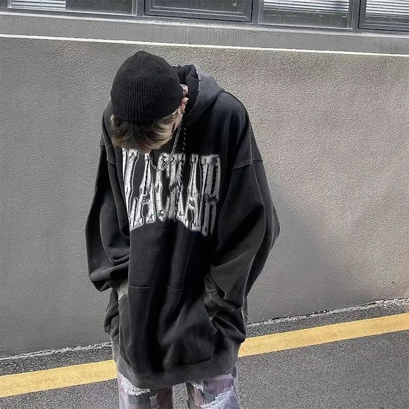 Men's Oversize Sweater All-match Hoodie Couple Hip-hop Lazy Style Loose Pullover Sweater Men and Women Loose Large Size Ins Style Long-sleeved Top