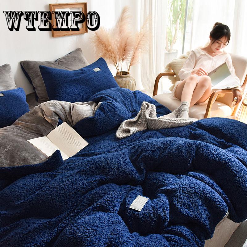 4pcs Home Textile Bedding Set Family Winter Duvet Cover Bed Sheet King/ Queen Bedlinen Pillowcase