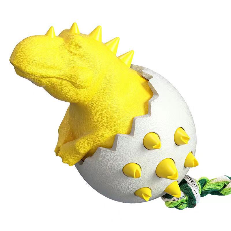 Dog Toy Molar Rod Dinosaur Clean Teeth Bite Resistant Small Medium and Large Dogs Dog Food Leakage Toy Play Fun Chewing Toy Dog Cats Grind Teeth Toy