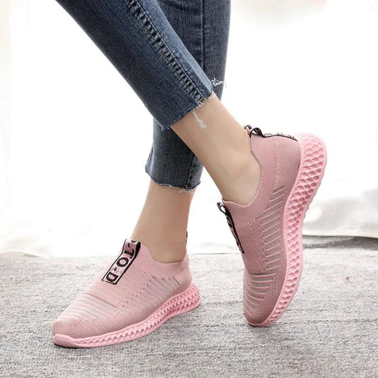 Ladies Mesh Sneakers Breathable Versatile Casual Lightweight Soft Sole Running Shoes