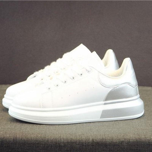 Women Sneakers Pu Leather Shoes Thick Bottom Spring Summer Couple Comfort Vulcanized Platform Shoes Casual Sneakers for Men Women