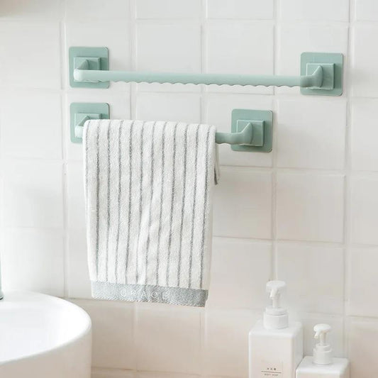 25/36cm Bathroom Towel Rack Bathroom Towel Rod Kitchen Towel Rack Paste Simple Hanging Slippers Rack PP Towel Holder 3 Color